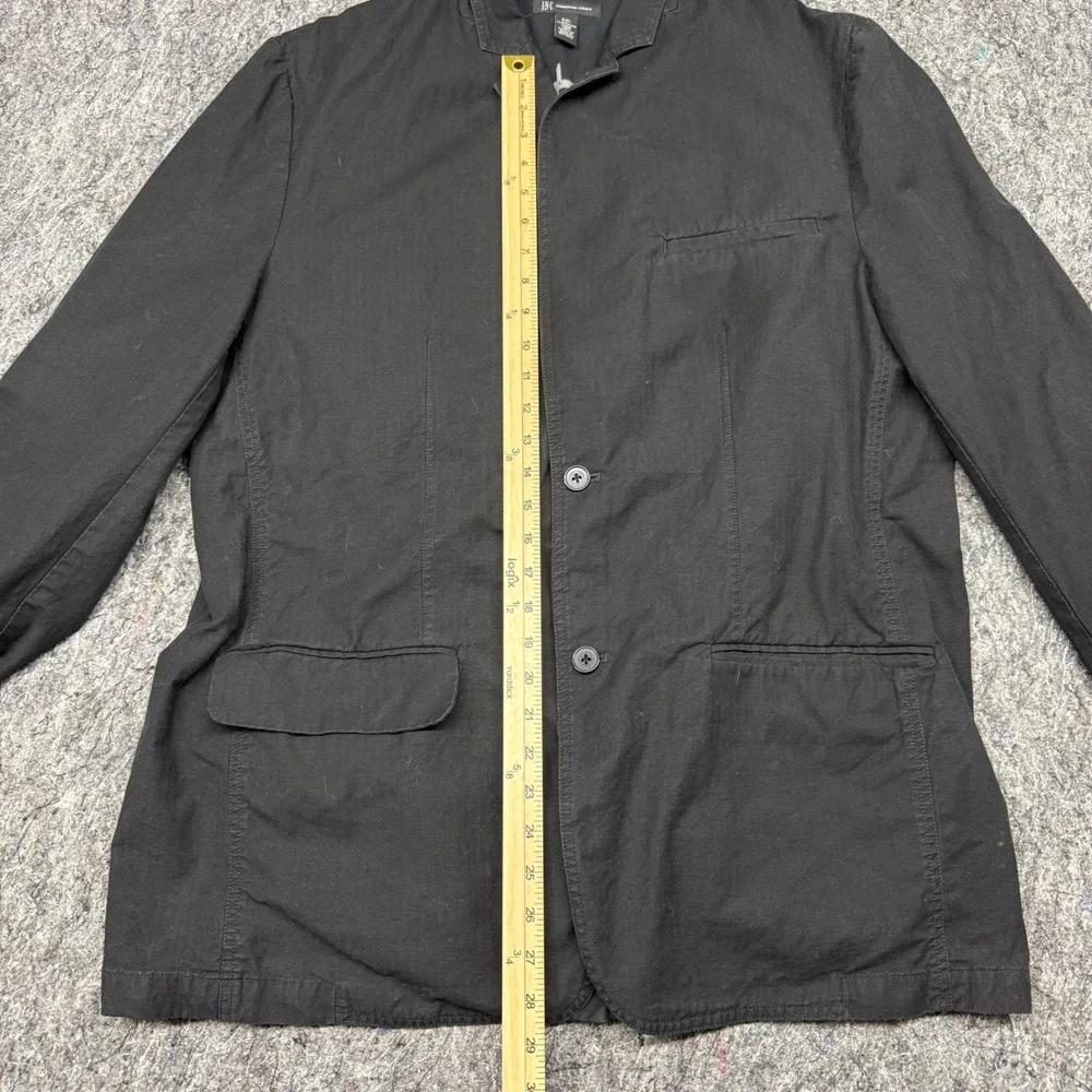INC International Concepts Mens XXL Black Cotton Casual Blazer Jacket 2 Button